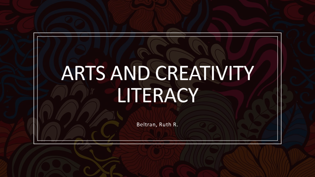 SOLUTION: Arts and creative literacy powerpoint presentation