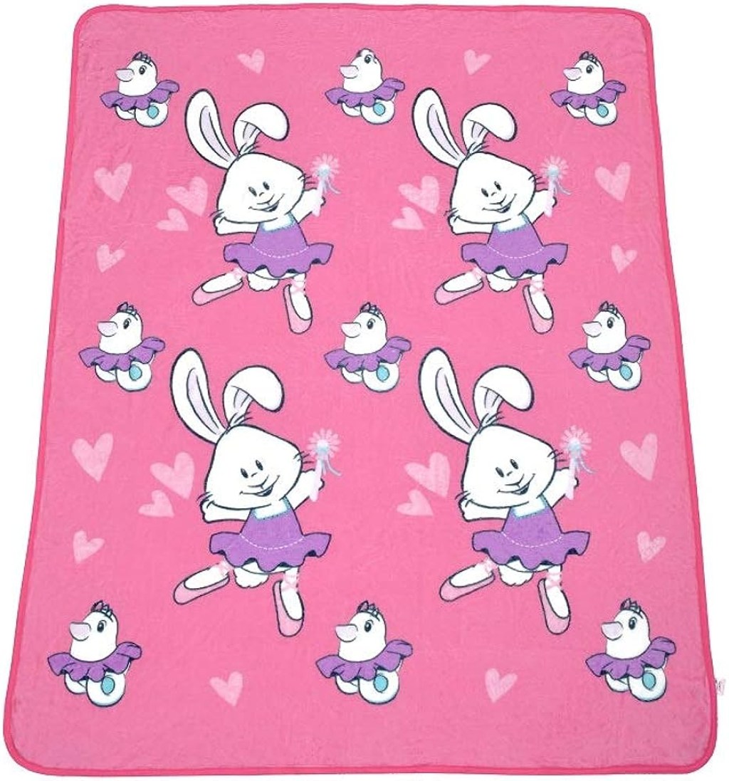 Zapf Creation Baby Born Fleece Blanket for Children, Fluffy Cuddle Blanket,  Ballet Rabbit Design, Size:  cm x  cm